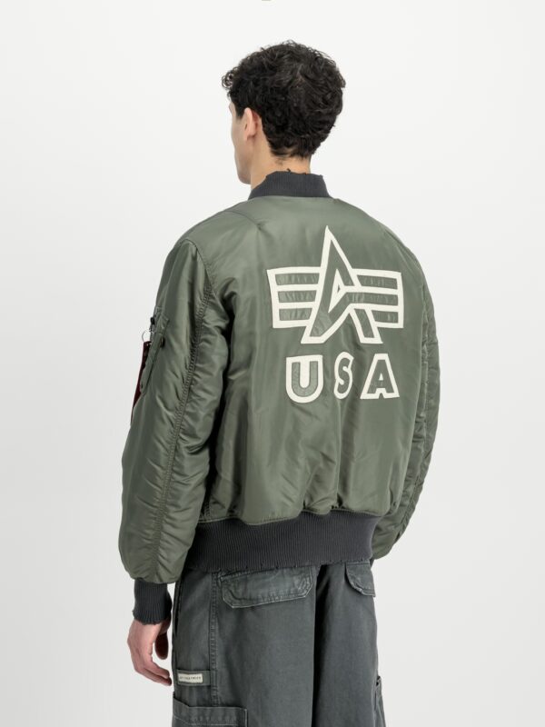 ALPHA INDUSTRIESBomber"MA-1 Distressed"color verde oscuro