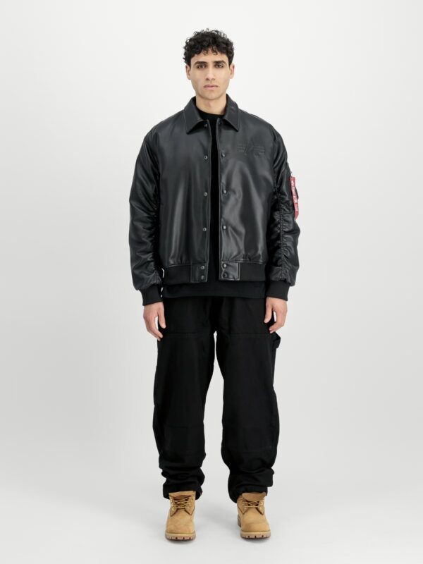 ALPHA INDUSTRIESBomber"PU College Jacket"color negro