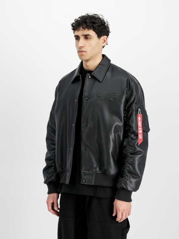 ALPHA INDUSTRIESBomber"PU College Jacket"color negro