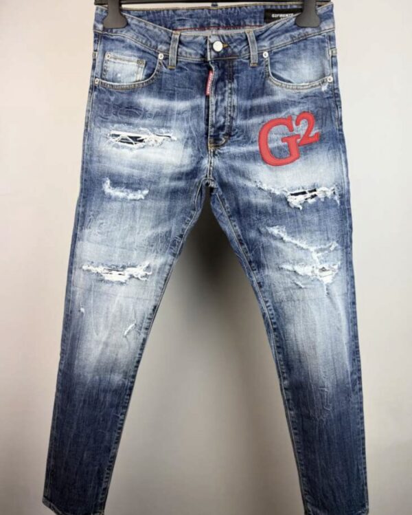 G2FIRENZEPantalon"Red Leather"denim lavado
