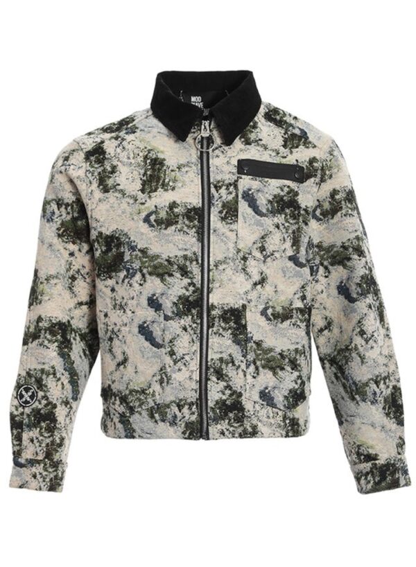 MOD WAVE MOVEMENTChaqueta"JACQUARD FABRIC JACKET"color beige