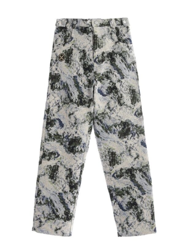 MOD WAVE MOVEMENTPantalon"ACQUARD FABRIC PANTS"color beige