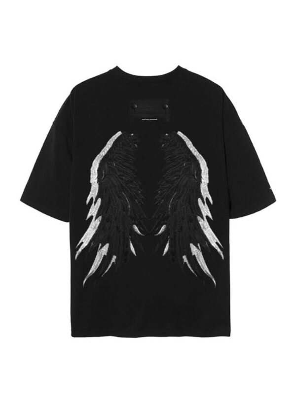 MOD WAVE MOVEMENTCamiseta"DOUBLE WINGS T-SHIRT"color negro