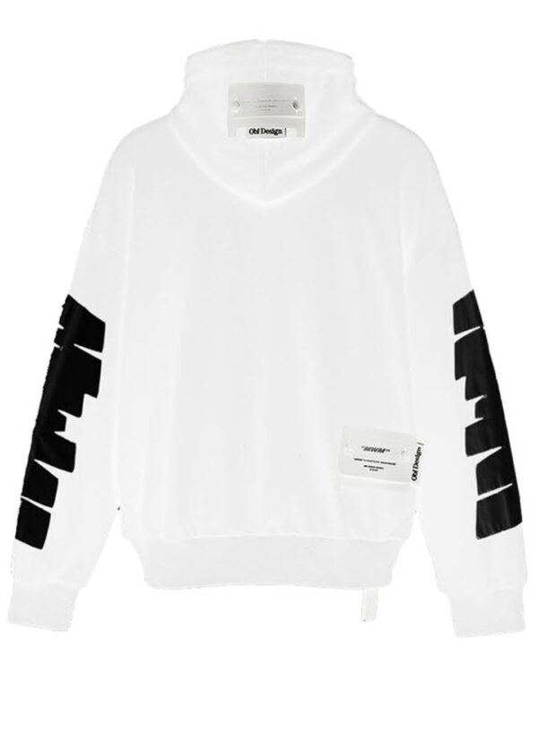 MOD WAVE MOVEMENTChaqueta"LOGO HOODIE WITH ZIPPER"color blanco