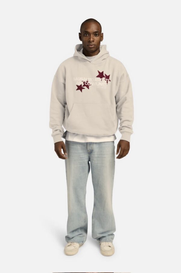 NOIR ESSENCE Sudadera " Artist Community Grey Hoodie " color gris