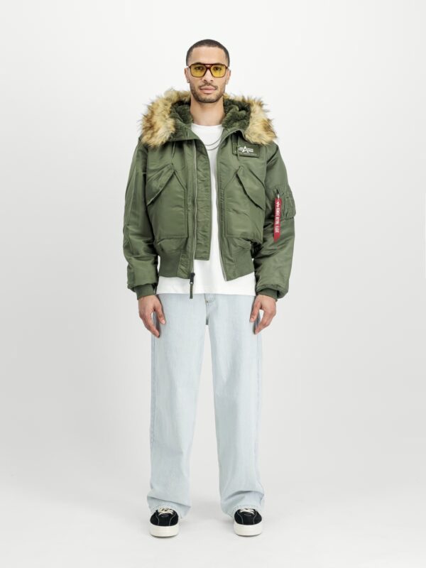 ALPHA INDUSTRIES Bomber " 45P Hooded " color verde