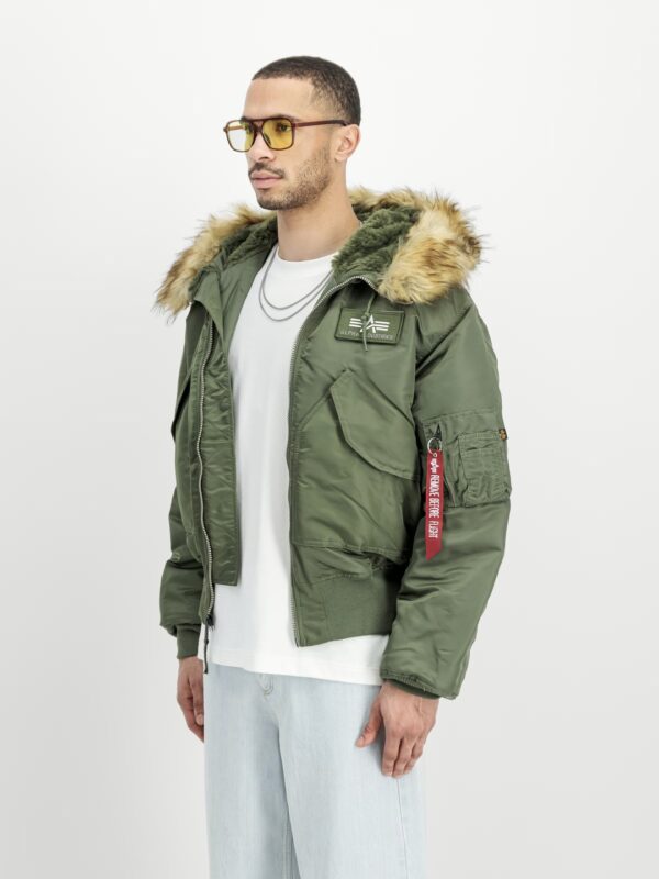 ALPHA INDUSTRIES Bomber " 45P Hooded " color verde