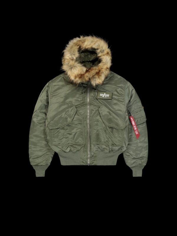 ALPHA INDUSTRIES Bomber " 45P Hooded " color verde
