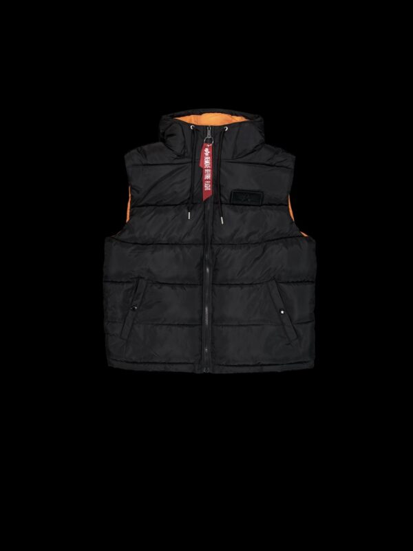 ALPHA INDUSTRIESChaleco"Hooded Puffer Vest FD"color negri