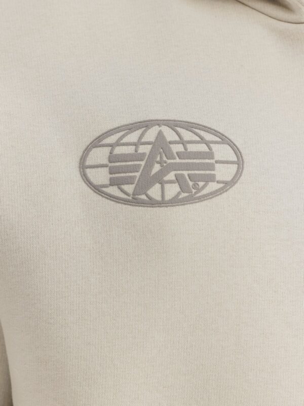 ALPHA INDUSTRIESSudadera" World Logo Backprint Hoodie"color beige