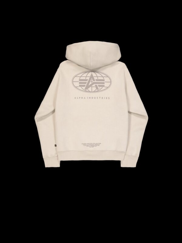 ALPHA INDUSTRIESSudadera" World Logo Backprint Hoodie"color beige