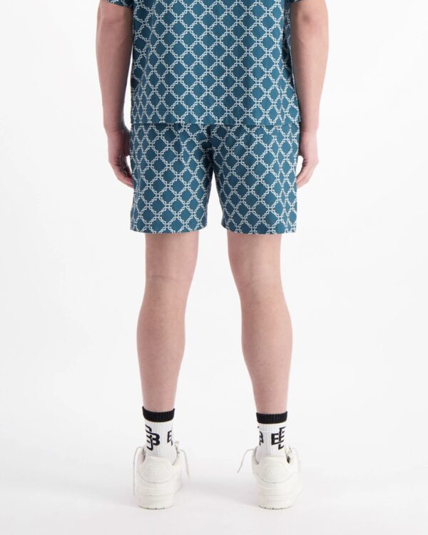 BLACK BANANAS Bermudas"MONOGRAM SHORTS"color verde