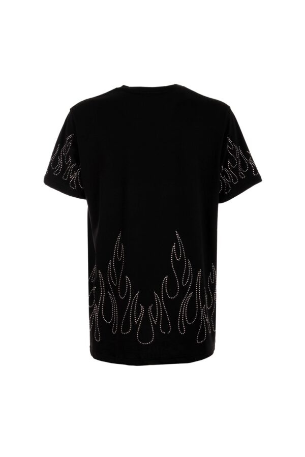 Camiseta BUTNOT brillantes llama color Negro