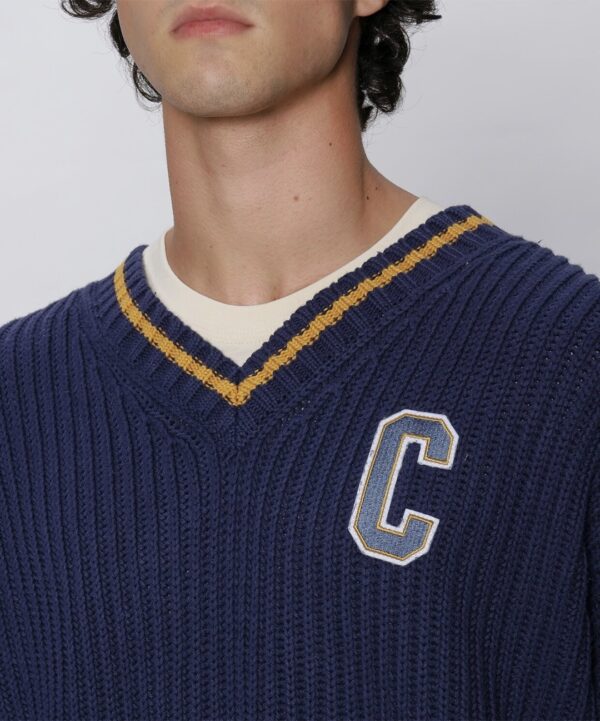 CHAMPION Jersey cuello pico color marino