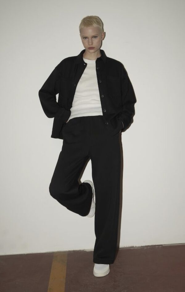 CHAMPION Pantalon felpa color negro