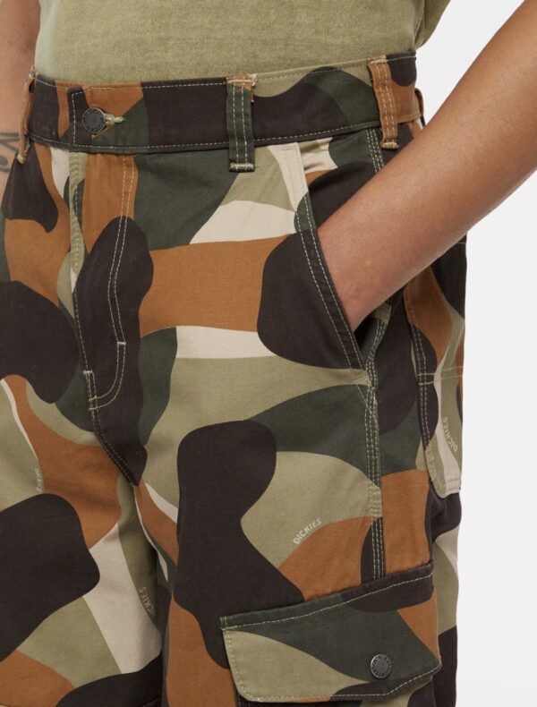 DIKIES Pantalon " DUCK CANVAS CAMO CARGO IMPERIAL GREEN "