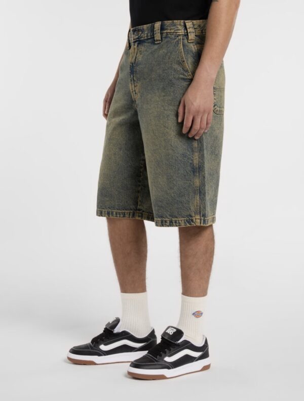 DIKIES Pantalon " MADISON DENIM SHORT YELLOW FADE INDIGO " denim