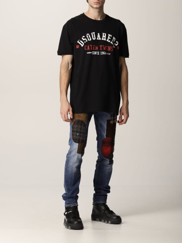 DSQUARED2 Camistea " Dan Graffiti " color negro