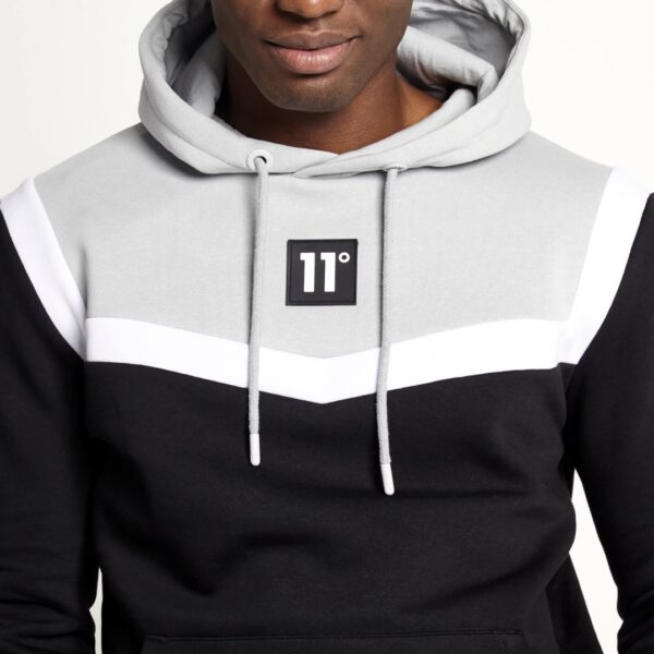 11 DEGREES Sudadera " Cut And Sew " color negro-gris