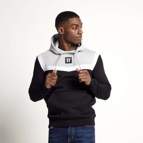 11 DEGREES Sudadera " Cut And Sew " color negro-gris