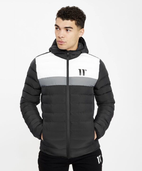 11 DEGREES Chaqueta " Colour Block Space Jacket " color negro-blanco-gris
