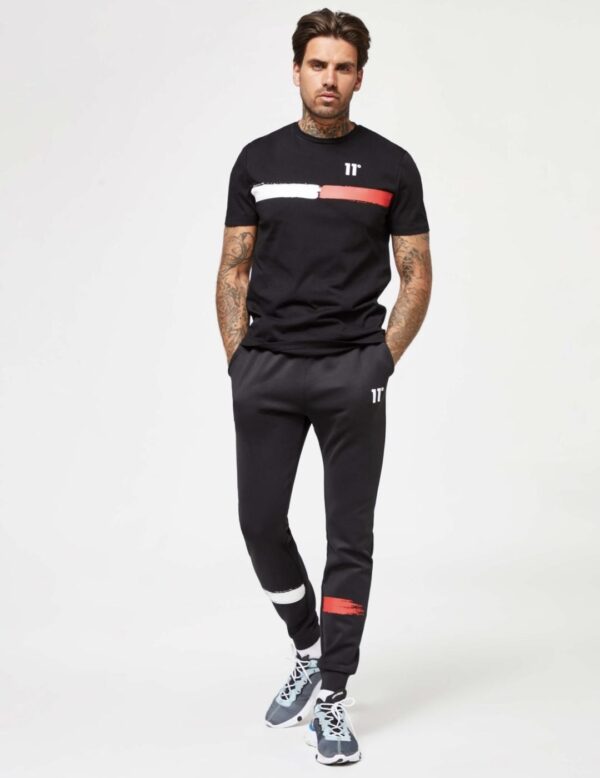 11 DEGREES Pantalon " Paint StrokeTrackpants " color negro
