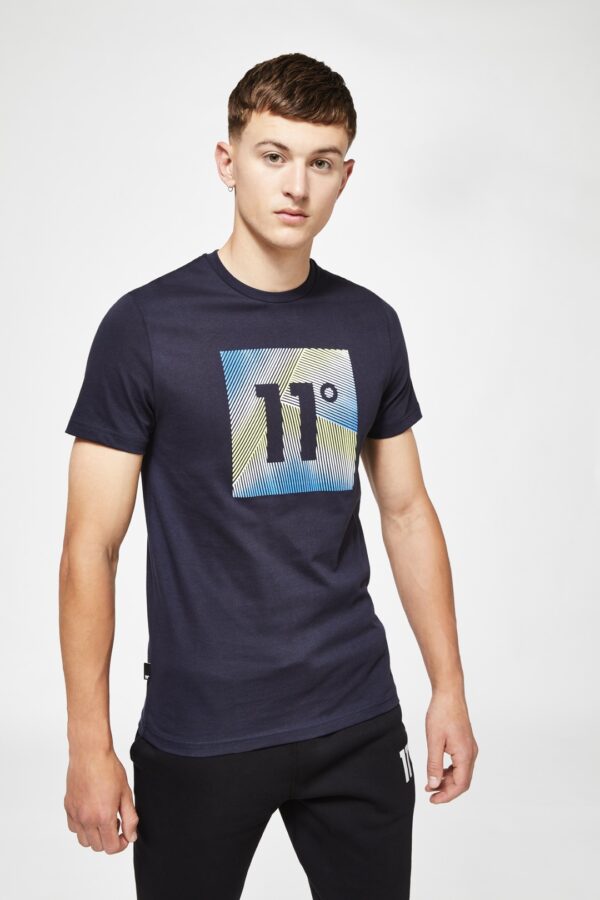 11 DEGREES Camiseta " 3D Linear Gradient " color marino