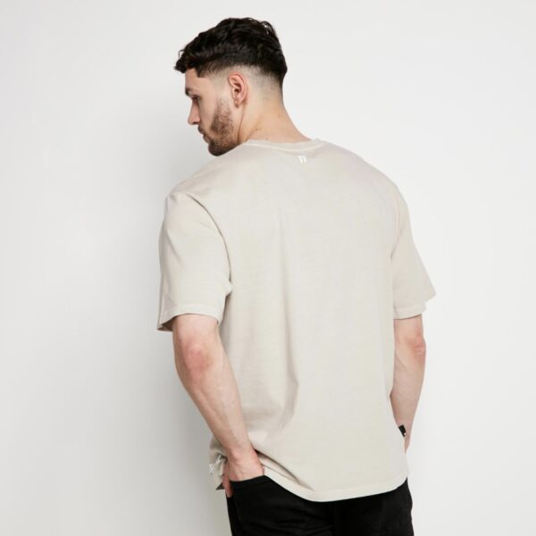 11 DEGREES Camiseta " Washed Hem Print " color beige