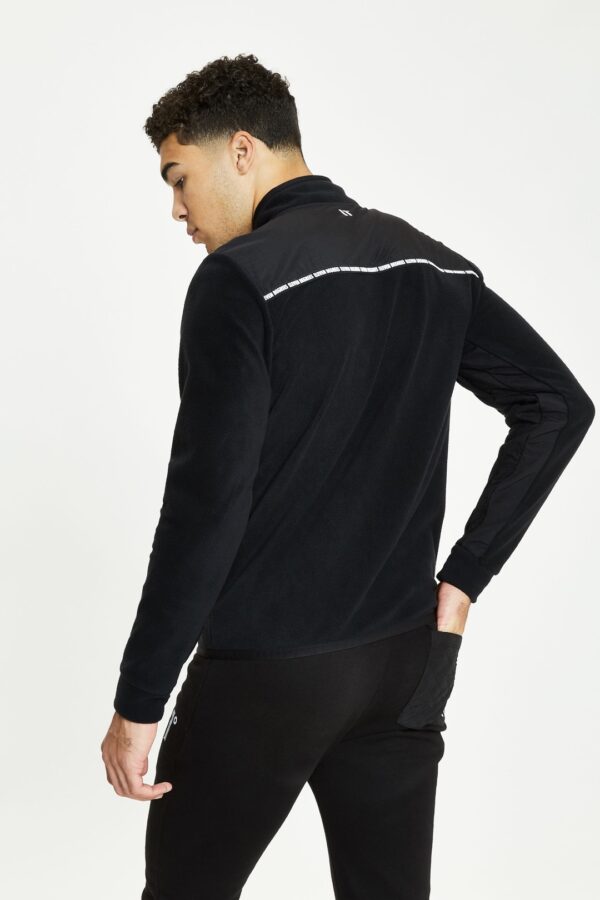 ELEVEN DEGREES Chaqueta polar " Cut & Sew Full Zip Fleece " color negro