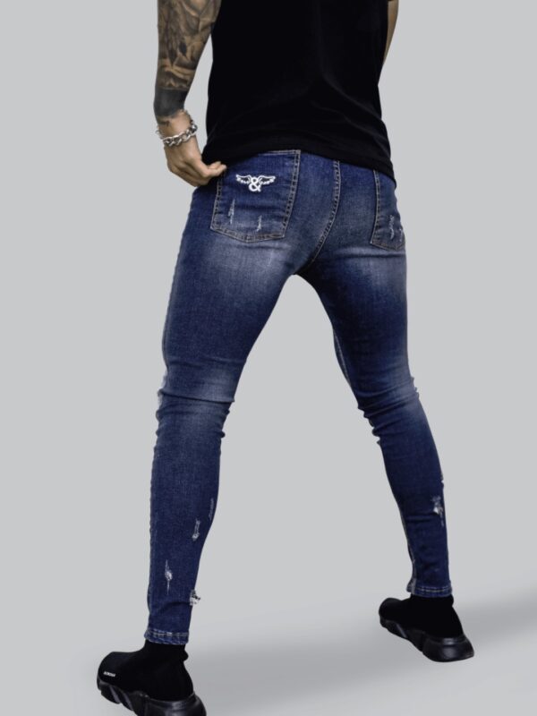 Pantalon ELIU con cremalleras " Premium " color denim azul