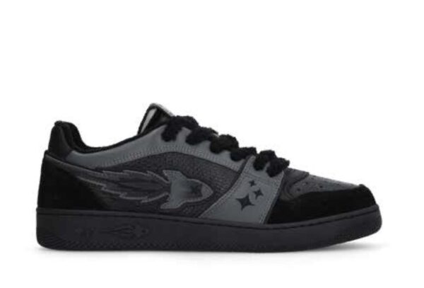 ENTERPRISE JAPAN Sneakers " EJ EGG ROCKET - LOW SNEAKER CALF LEATHER/COW SUE BLACK