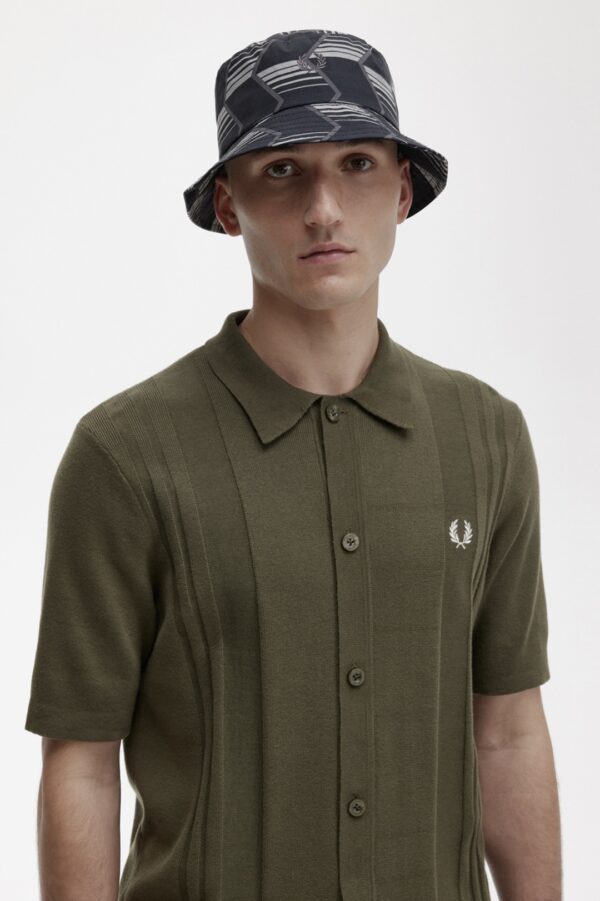 FRED PERRY Polo " Button Through Knitted " color verde