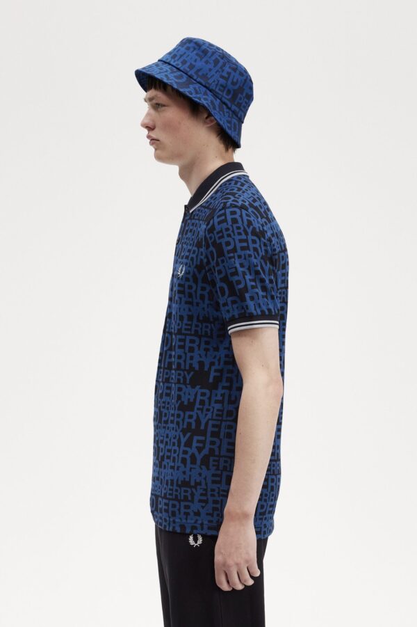 FRED PERRY Polo " Graphic Text " color azul