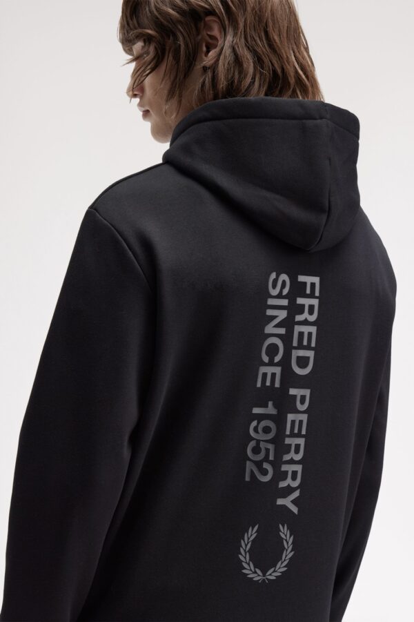 FRED PERRYSudadera"BOLD BRANDING HOODED SWEATSHIR"color negro
