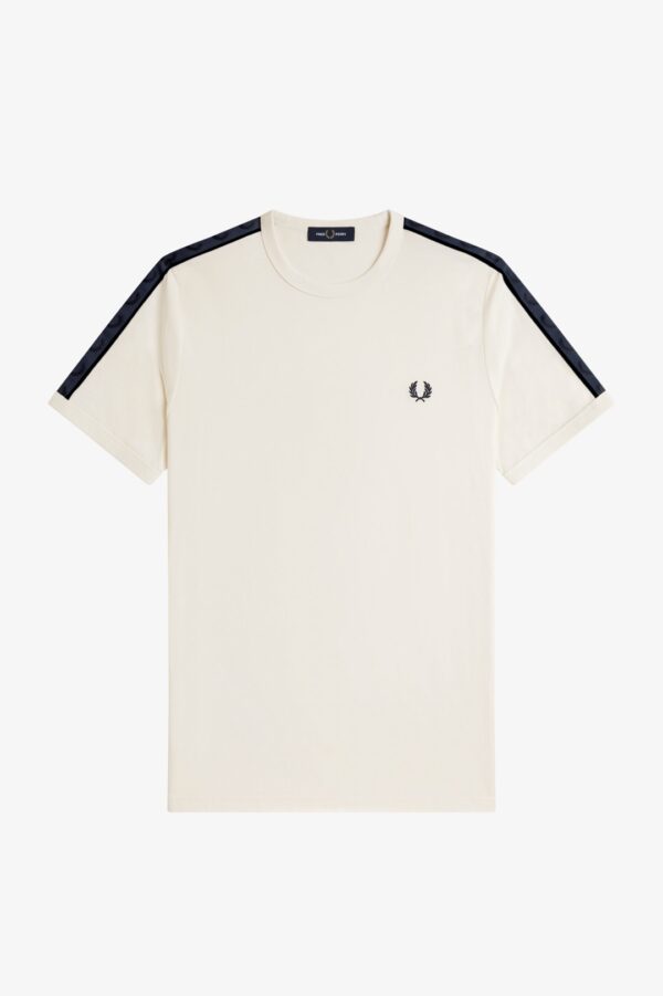FRED PERRY Camiseta "CONTRAST TAPE RINGER T-SHIRT"color crudo