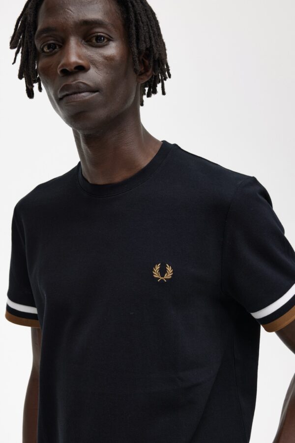 FRED PERRY Camiseta " Bold Tipped Pique " color negro