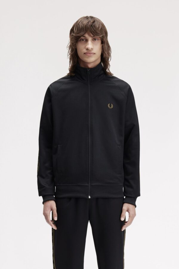 FRED PERRYChaqueta"CONTRAST TAPE TRACK JACKET"color negro