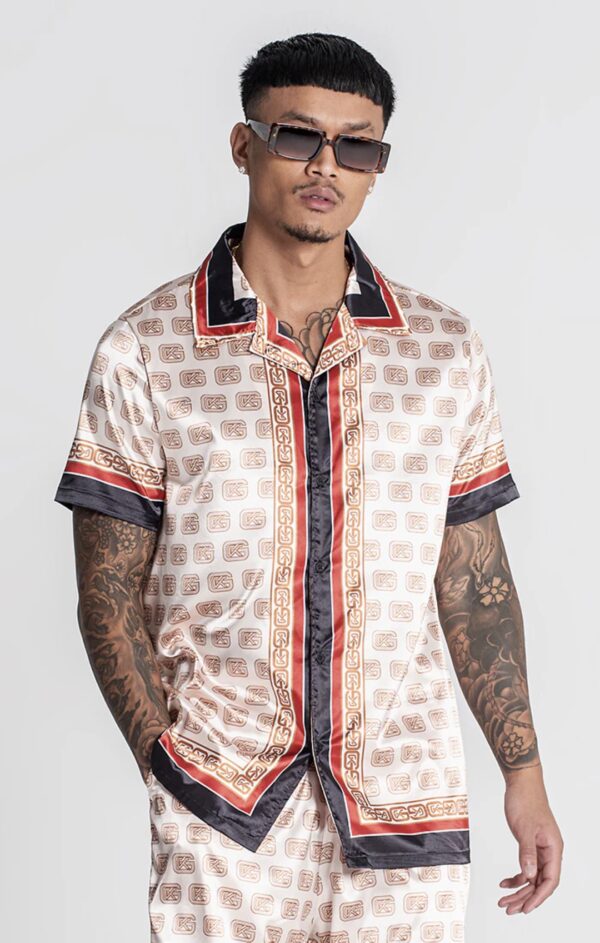 GIANNI KAVANAGH Camisa " Multicolor Cubanito Shirt " estampada