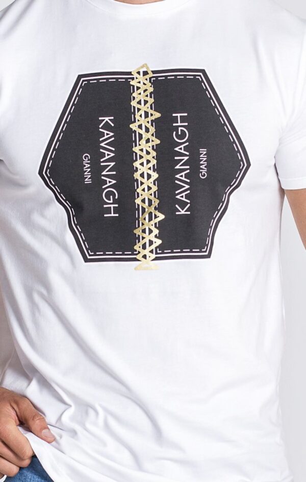 GIANNI KAVANAGH Camiseta " Gold Union " color blanco
