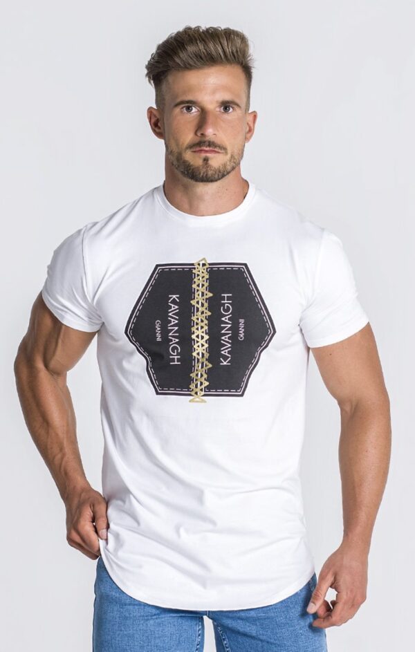 GIANNI KAVANAGH Camiseta " Gold Union " color blanco