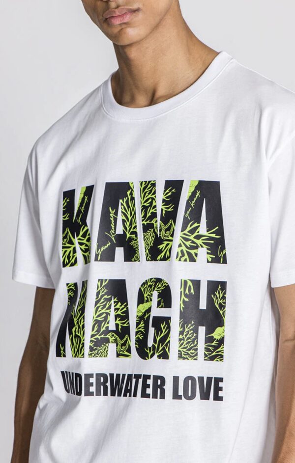 GIANNI KAVANAGH Camiseta " Underwater Oversized Logo " color blanco