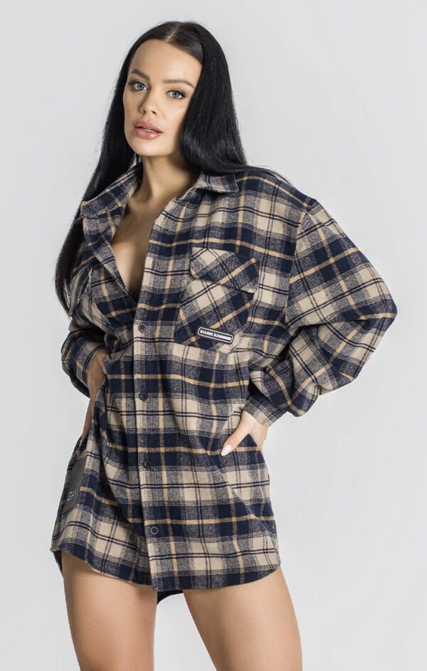 GIANNI KAVANAGH Sobrecamisa " Checkmate " color azul oscuro