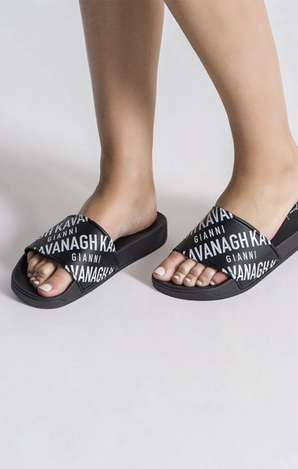 GIANNI KAVANGH Chanclas " Logomania " color negro
