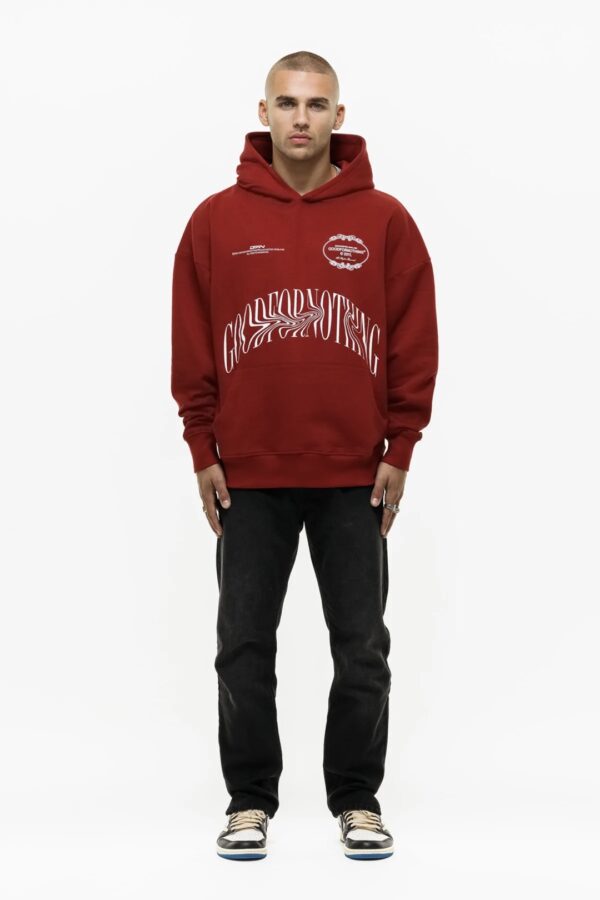 GOOD FOR NOTHING Sudadera " Sustainable Travis " color burdeos