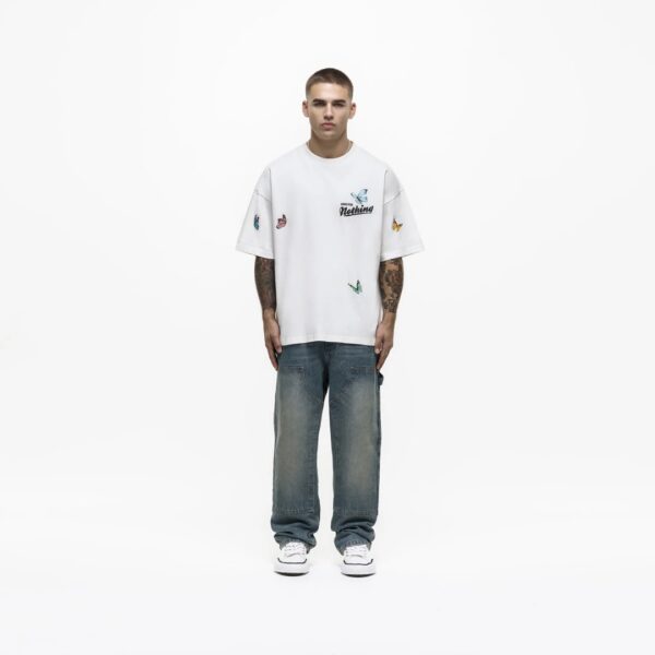 GOOD FOR NOTHING Camiseta " OVERSIZED FLIGHT WHITE T-SHIRT " color blanco