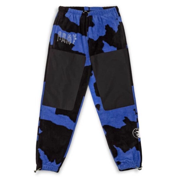 GRIMEY Pantalon polar " BACK AT YOU ALL OVER PRINT POLAR FLEECE TRACK PANTS " color azul