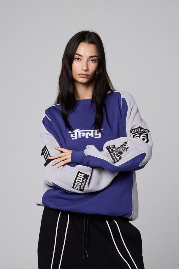 GRIMEYSudadera"RACE WAR VINTAGE CREWNECK"color azul