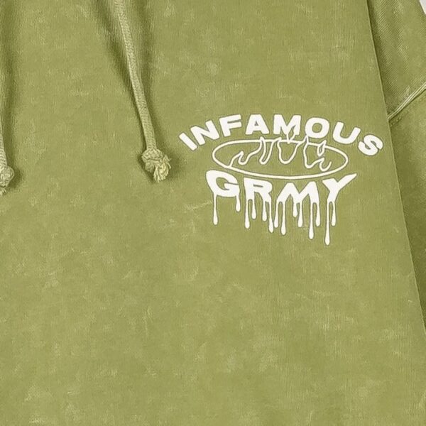 GRIMEY Sudadera " FOLLOW THE DOLLAR  WASHED VINTAGE HOODIE " color verde lavado