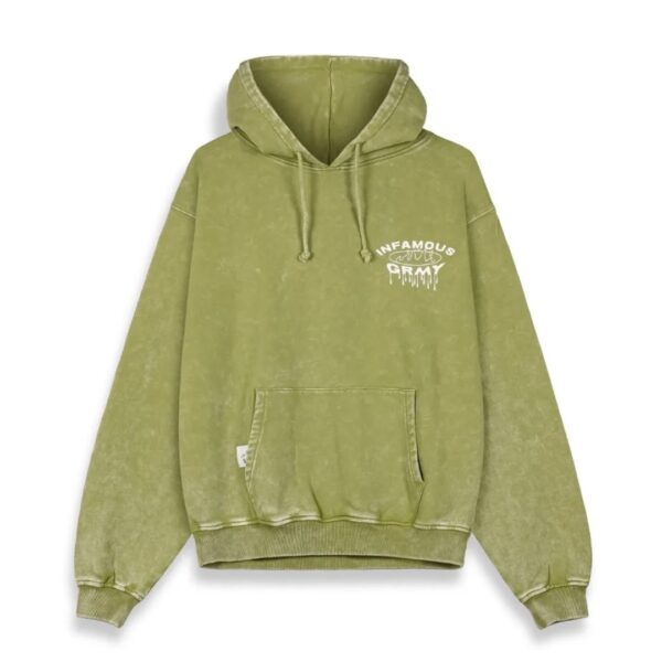 GRIMEY Sudadera " FOLLOW THE DOLLAR  WASHED VINTAGE HOODIE " color verde lavado