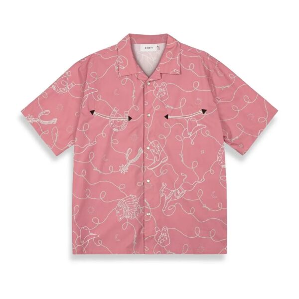 GRIMEY Camisa " LONE HAND BUTTON UP SHIRT " color crudo